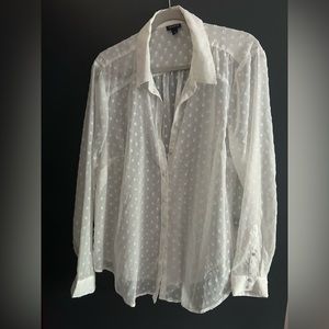 Sheer button down blouse